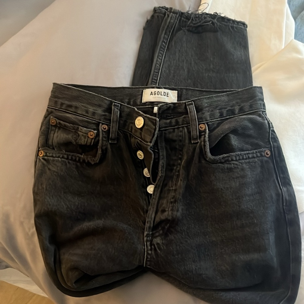 Agolde Riley crop denim - Picture 2 of 7